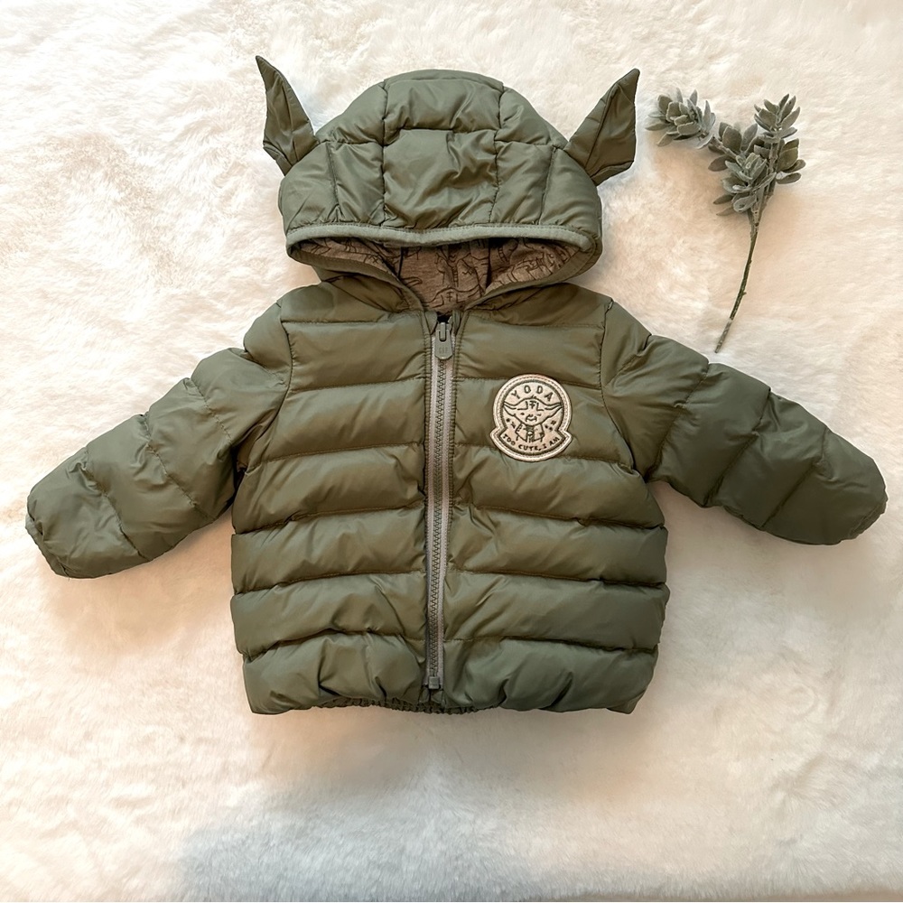 Gap Baby | Yoda - Star Wars Puffer Jacket - Sz 6/12 months - EUC - Picture 1 of 8